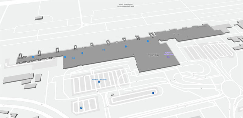 Addis Ababa Bole International Airport terminal map