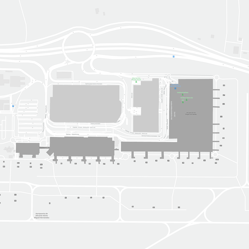 Alicante–Elche Miguel Hernández Airport terminal map