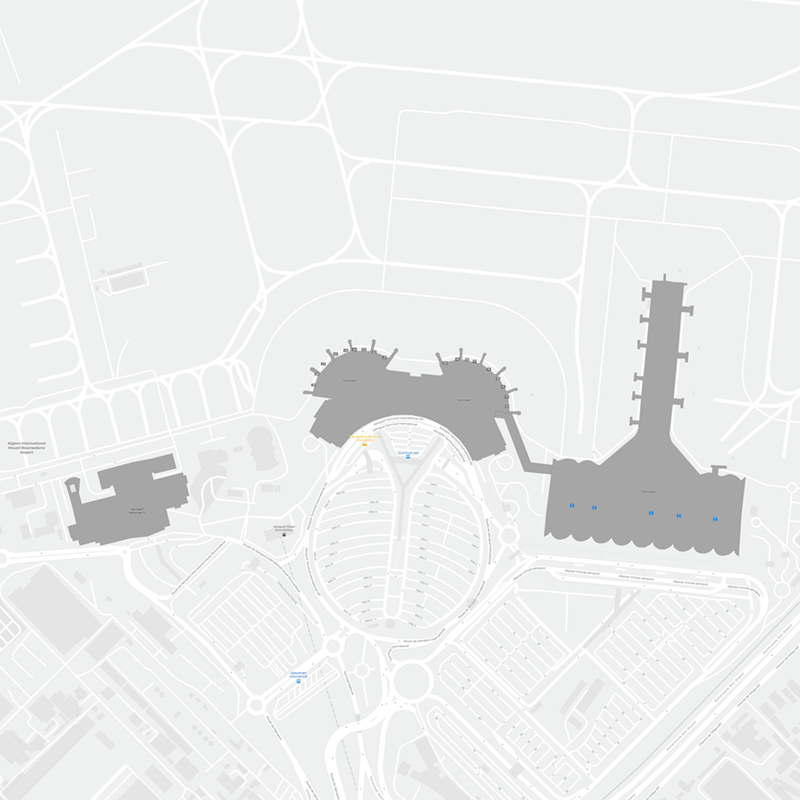 Houari Boumediene Airport terminal map