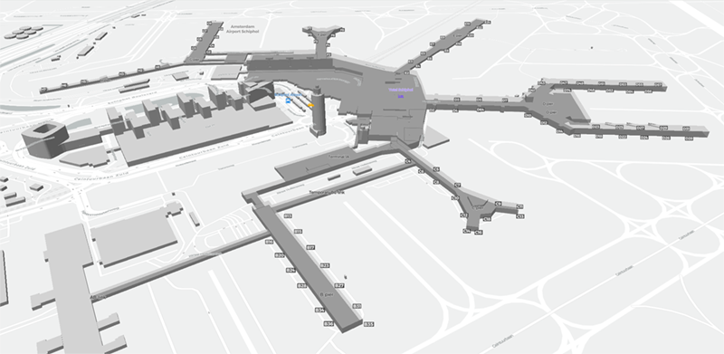 Schiphol terminal map