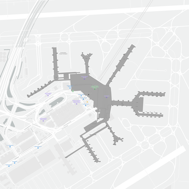 Schiphol terminal map