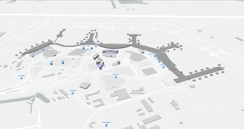 Stockholm Arlanda Airport terminal map