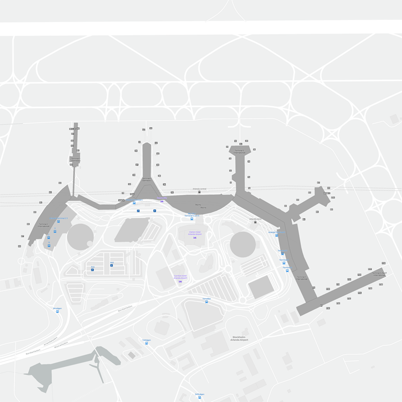 Stockholm Arlanda Airport terminal map