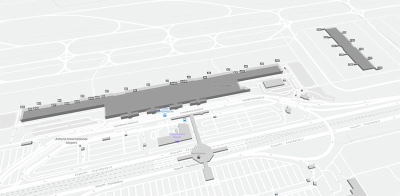 Athens International Airport terminal map