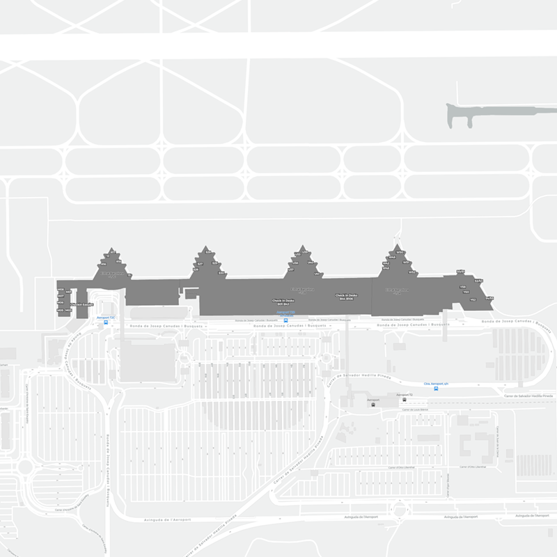 El Prat Airport terminal map