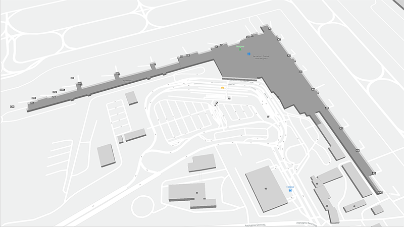 Nikola Tesla terminal map