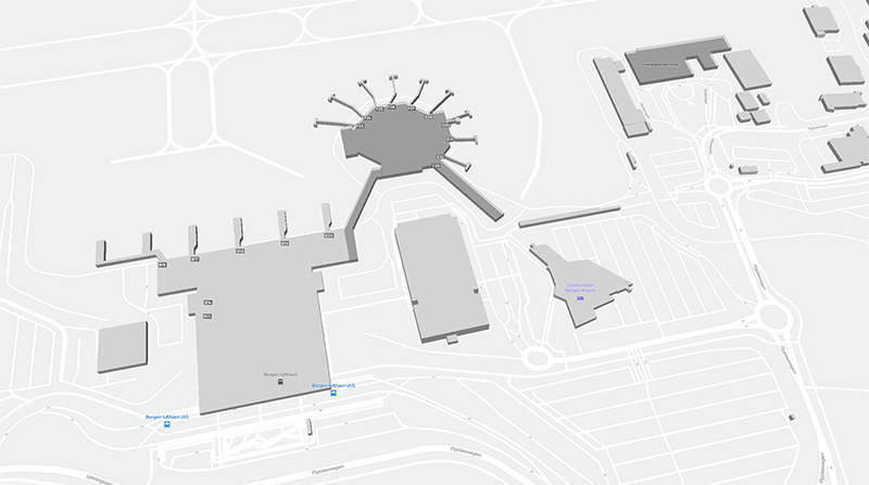 Flesland terminal map
