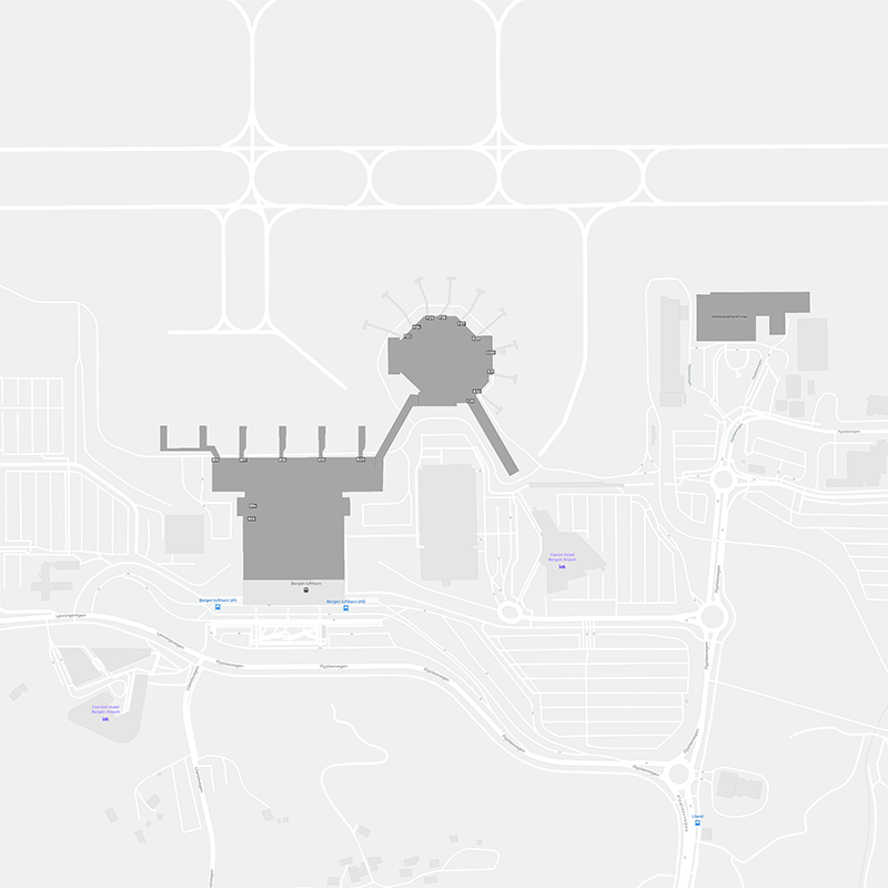 Flesland terminal map
