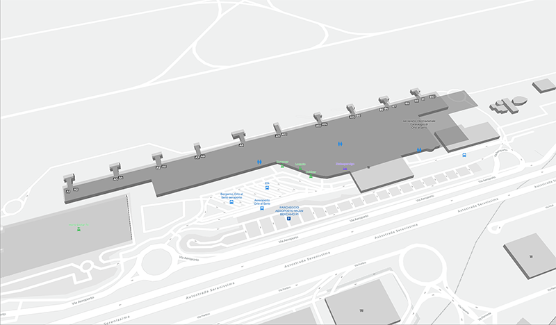 Bergamo-Orio al Serio terminal map