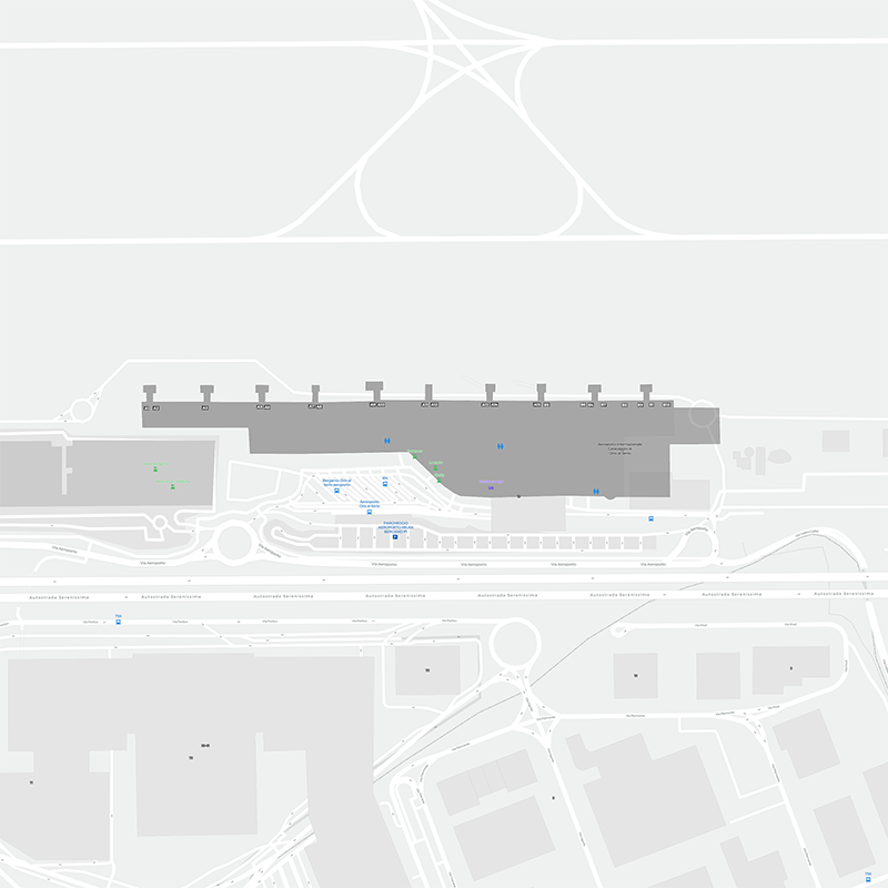 Bergamo-Orio al Serio terminal map