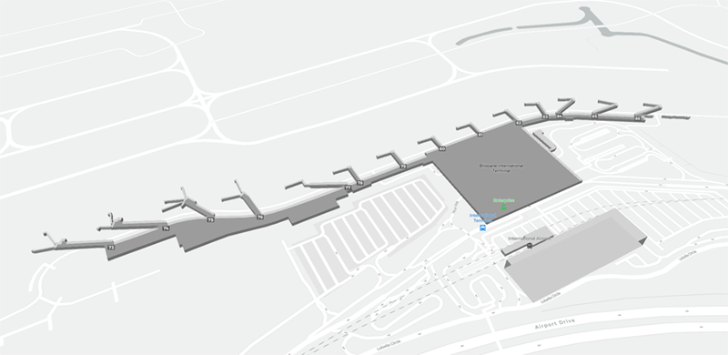 Brisbane International terminal map