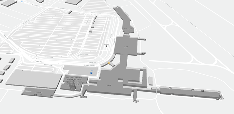 Bordeaux–Mérignac Airport terminal map