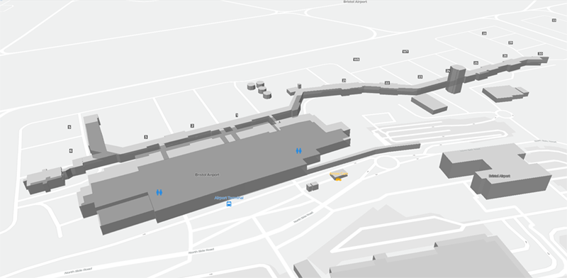 Bristol Airport terminal map