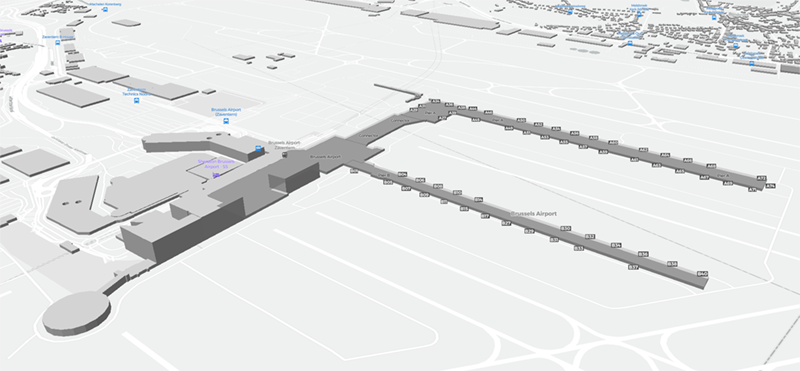 Brussels Airport terminal map
