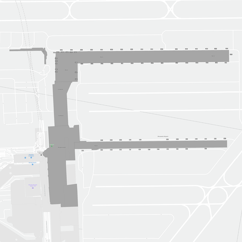 Brussels Airport terminal map