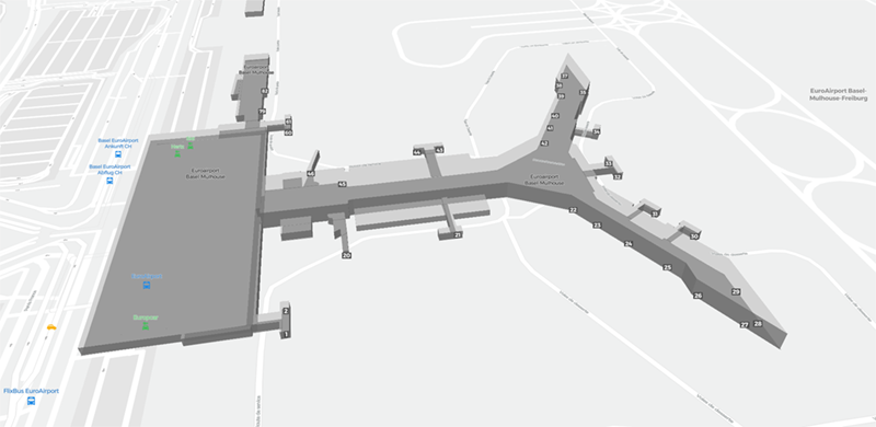 EuroAirport Basel Mulhouse Freiburg terminal map