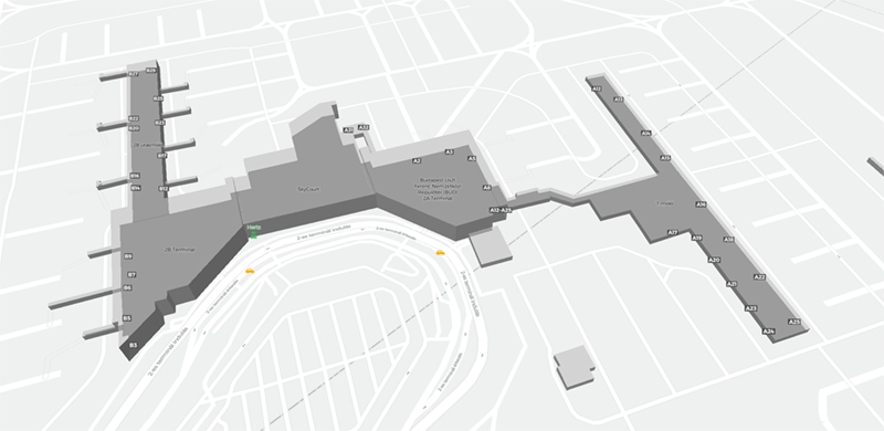 Budapest Ferenc Liszt International Airport terminal map