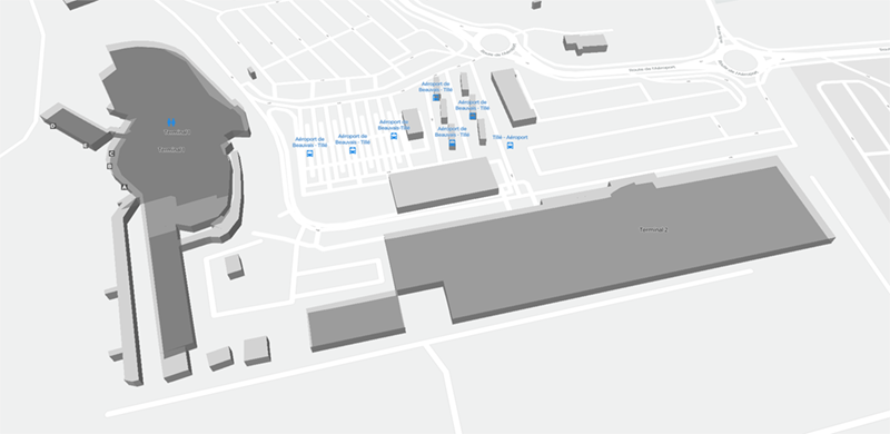 Beauvais–Tillé Airport terminal map