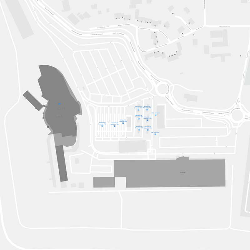 Beauvais–Tillé Airport terminal map