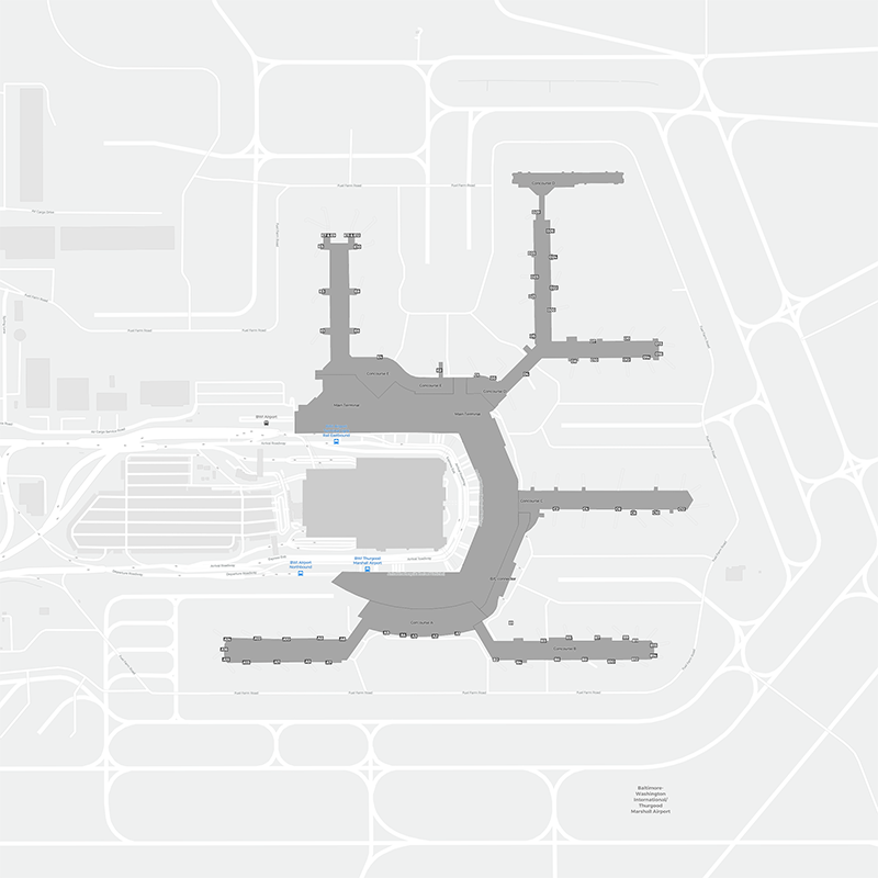 Baltimore/Washington terminal map