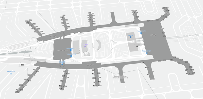Guangzhou Baiyun International Airport terminal map