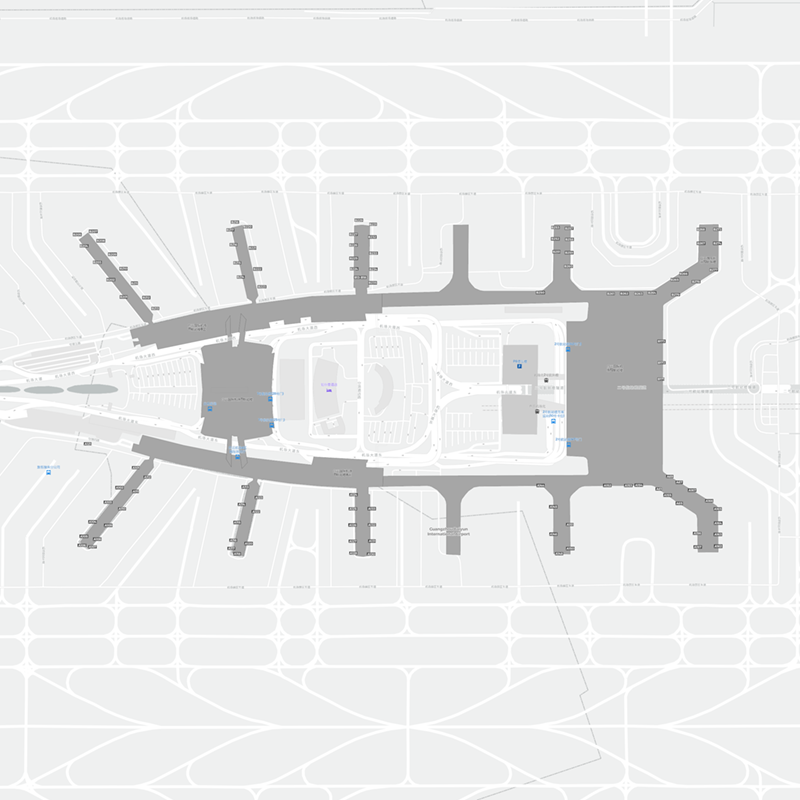 Guangzhou Baiyun International Airport terminal map