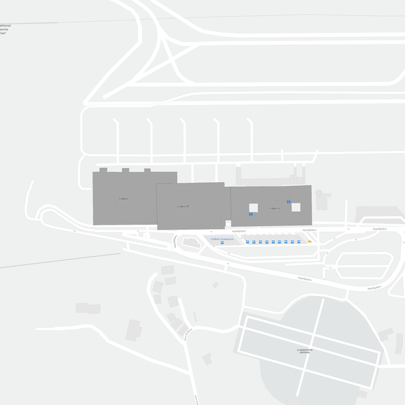 Corfu International Airport terminal map