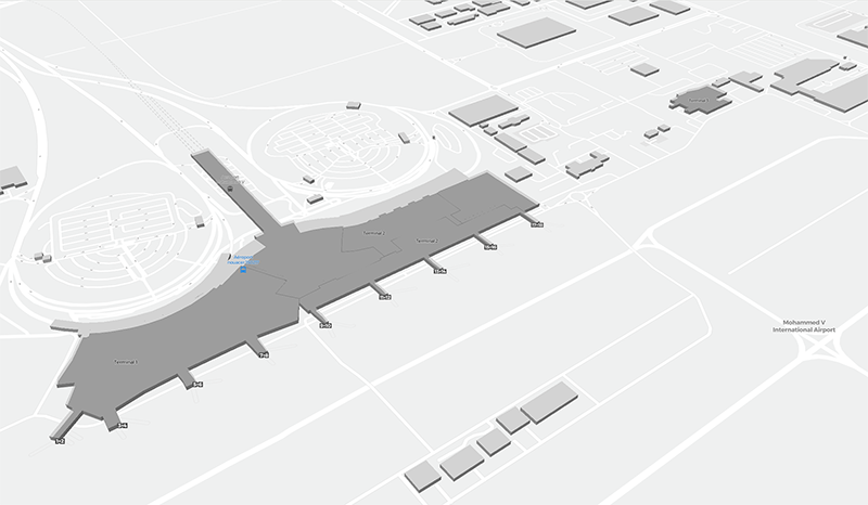 Internacional Mohammed V terminal map