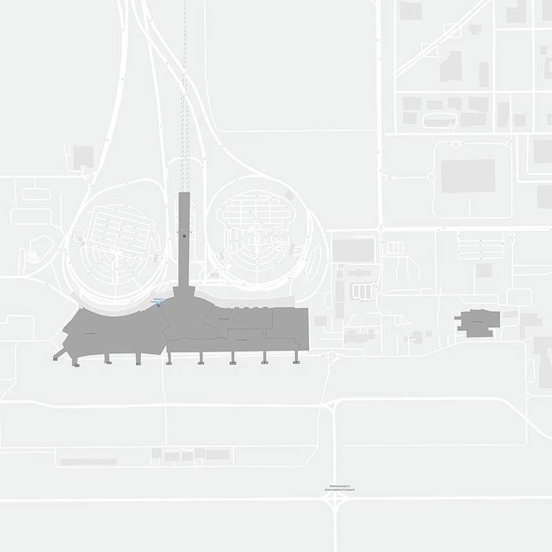 Internacional Mohammed V terminal map