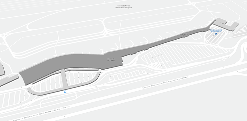 Belo Horizonte International Airport terminal map
