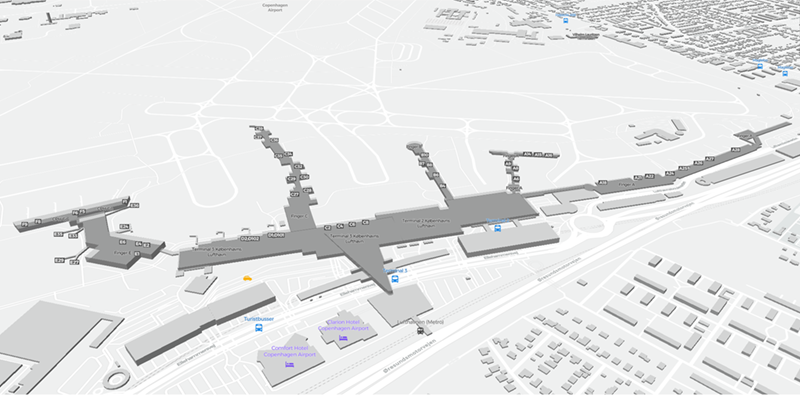 Copenhagen Airport terminal map