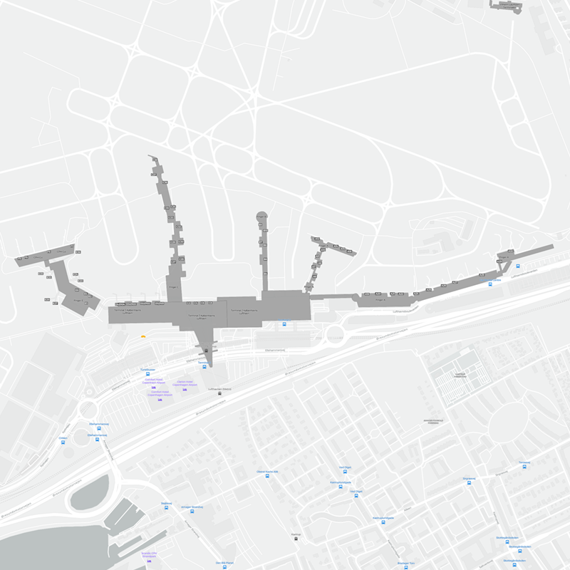 Copenhagen Airport terminal map