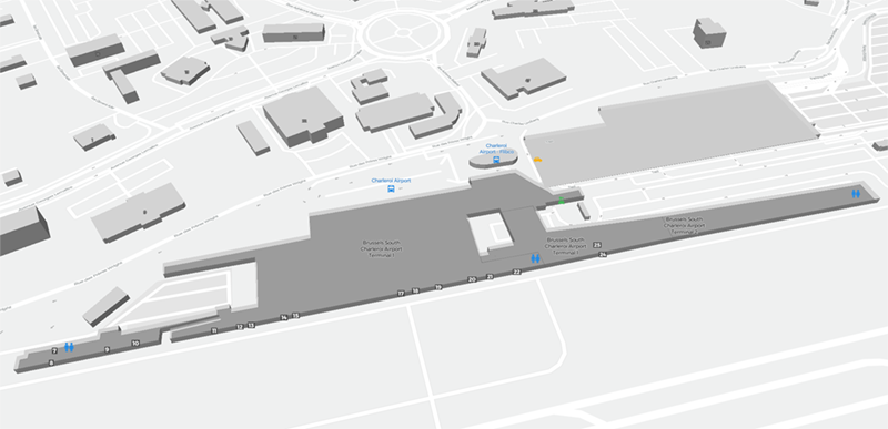 Brussels South Charleroi Airport terminal map