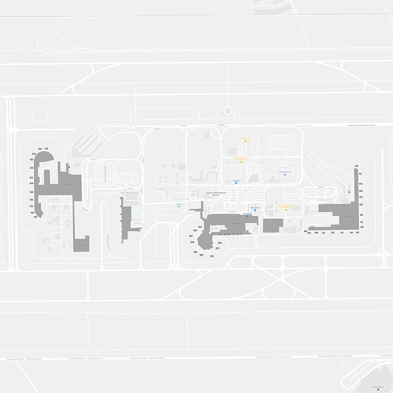 Cancún terminal map