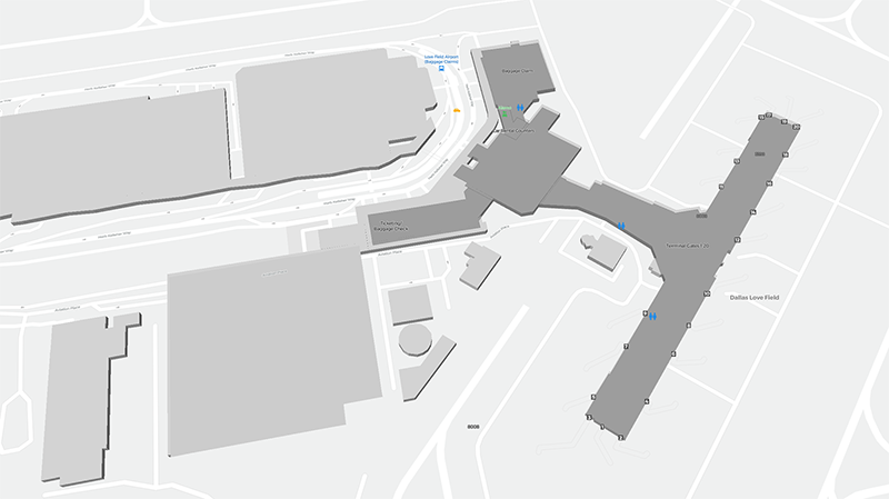 Love Field terminal map