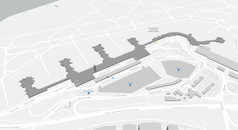 Reagan-National terminal map