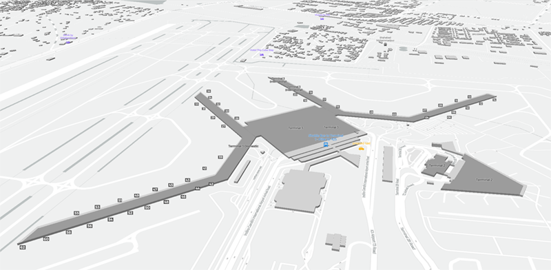 Indira Gandhi International Airport terminal map