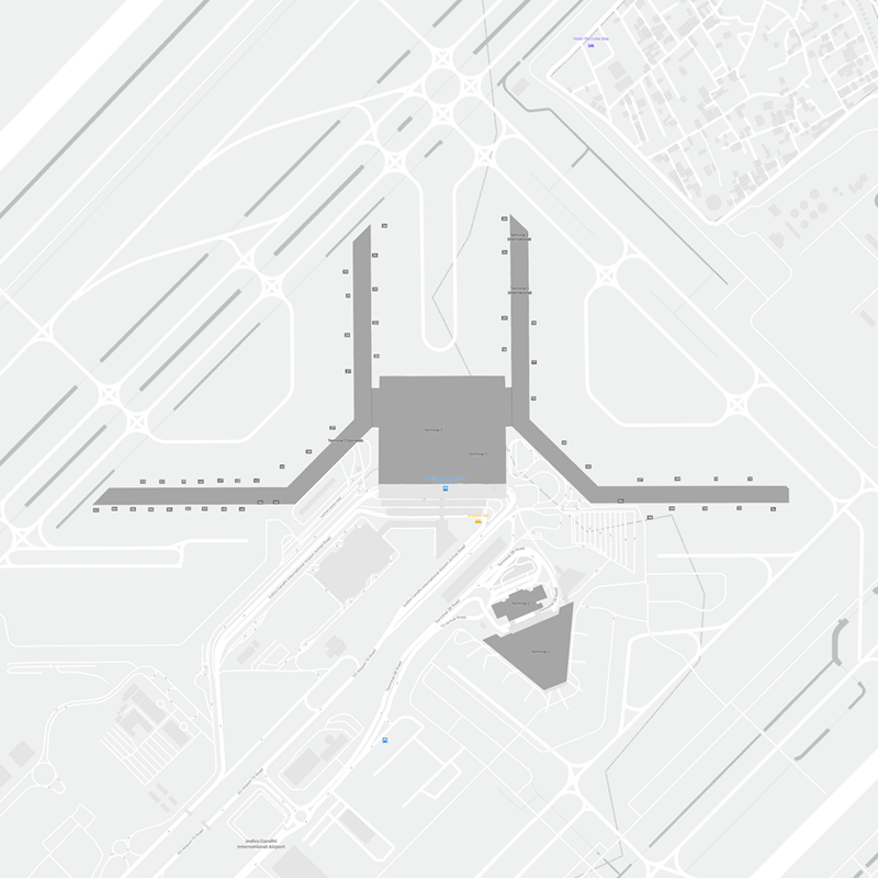 Indira Gandhi International Airport terminal map