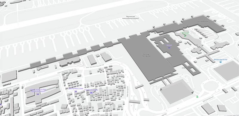 Bali International terminal map