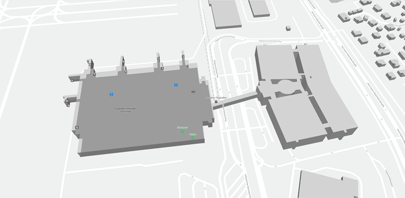 Aéroport de Dresde terminal map
