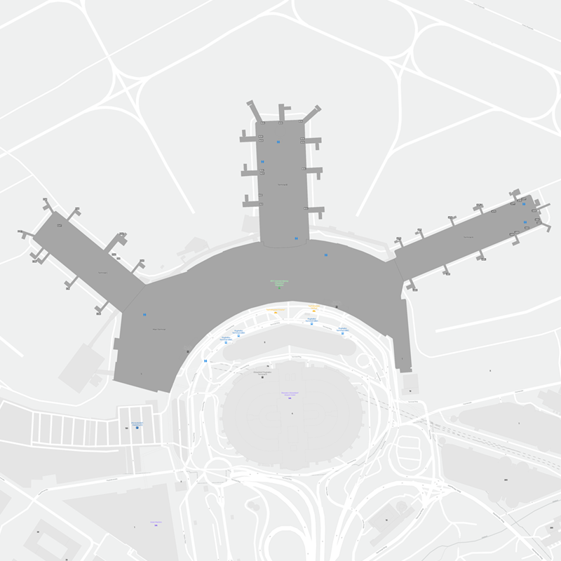 Dusseldorf Airport terminal map