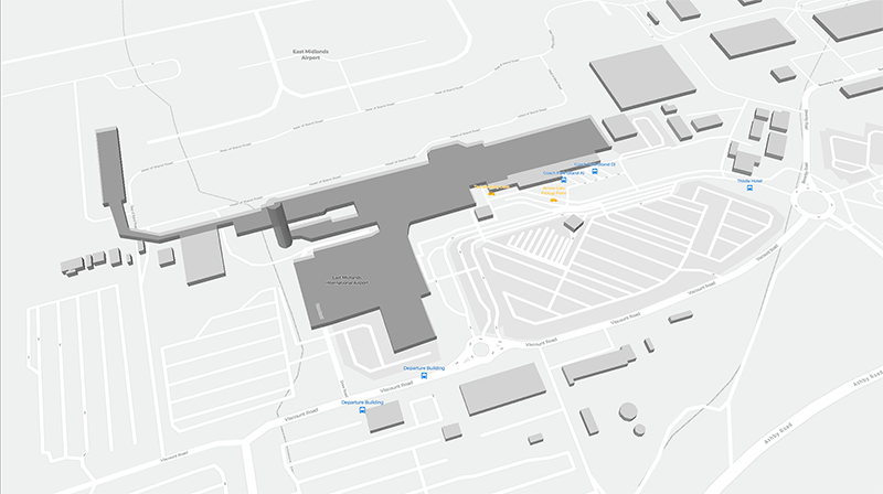 East Midlands terminal map