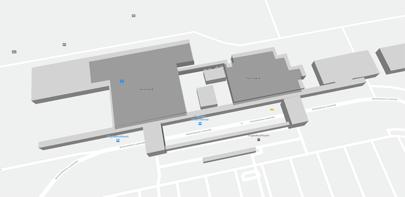 Erfurt-Weimar terminal map