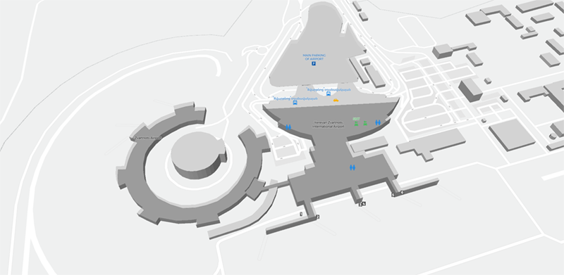 Internacional de Zvartnots terminal map