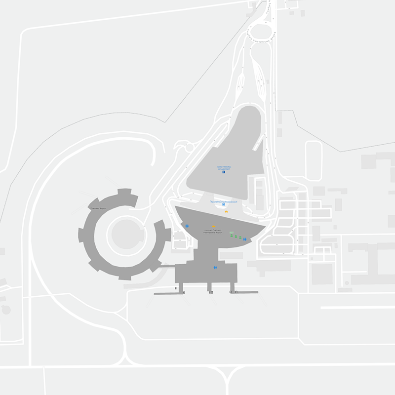 Internacional de Zvartnots terminal map