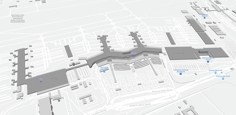 São Paulo/Guarulhos International Airport terminal map