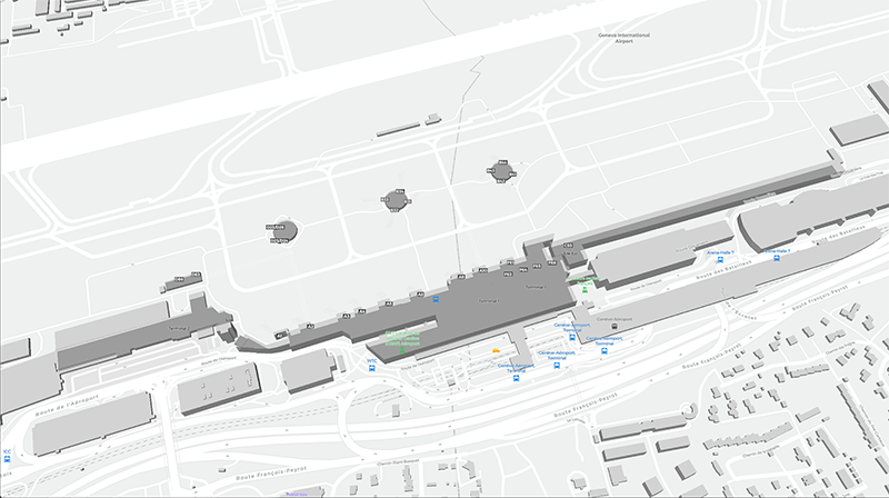 Genève terminal map