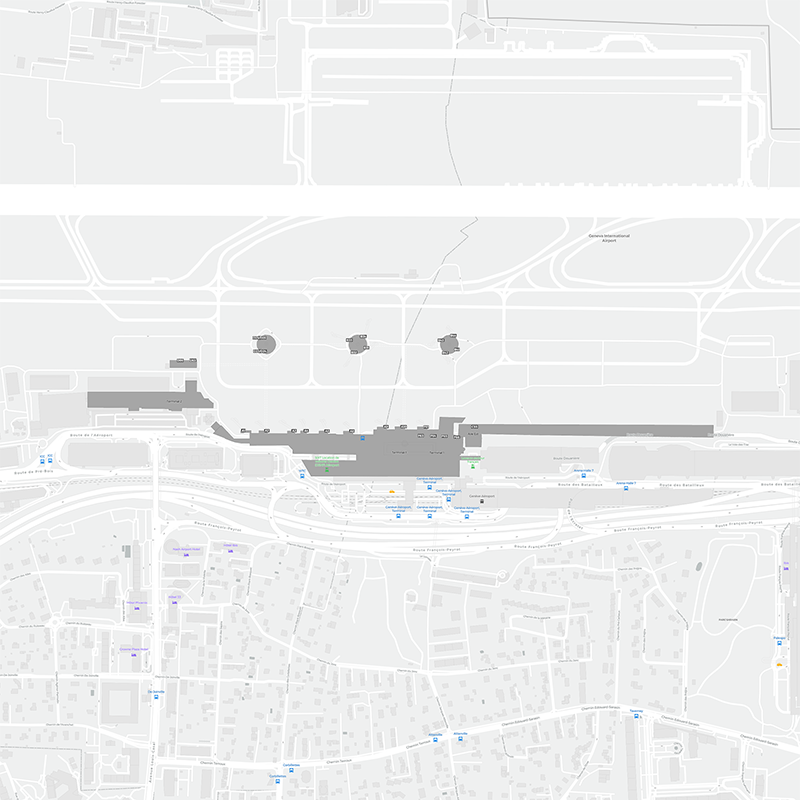 Genève terminal map