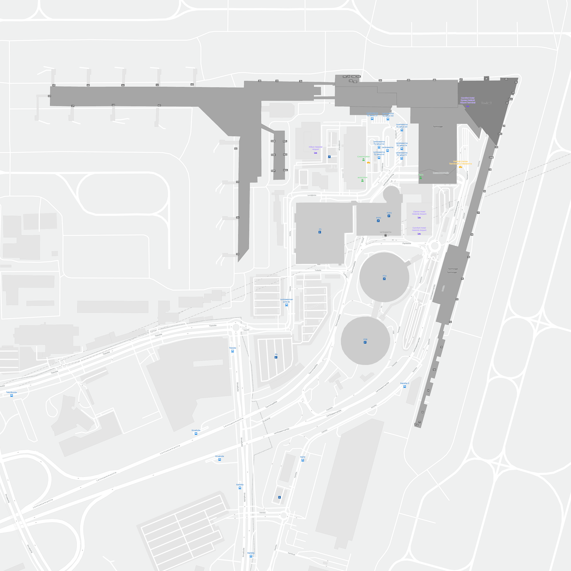 Helsinki Airport terminal map