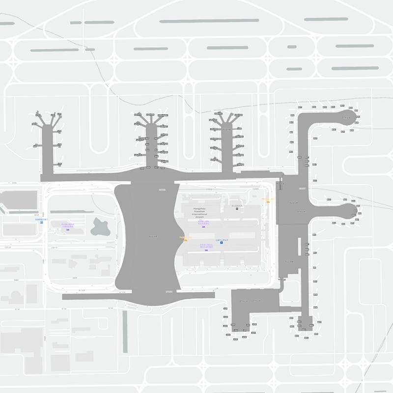 Hangzhou Xiaoshan International Airport terminal map
